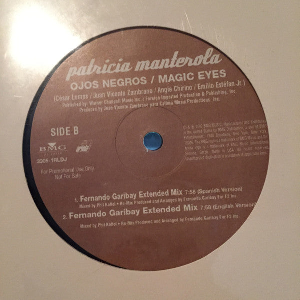 Patricia Manterola : Que El Ritmo No Pare / The Rhythm / Ojos Negros / Magic Eyes (12", Promo)