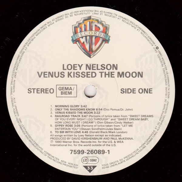 Loey Nelson : Venus Kissed The Moon (LP, Album)