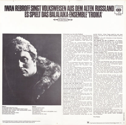 Ivan Rebroff & Balalaika Ensemble Troika : Iwan Rebroff Singt Volksweisen Aus Dem Alten Russland (LP, Album)