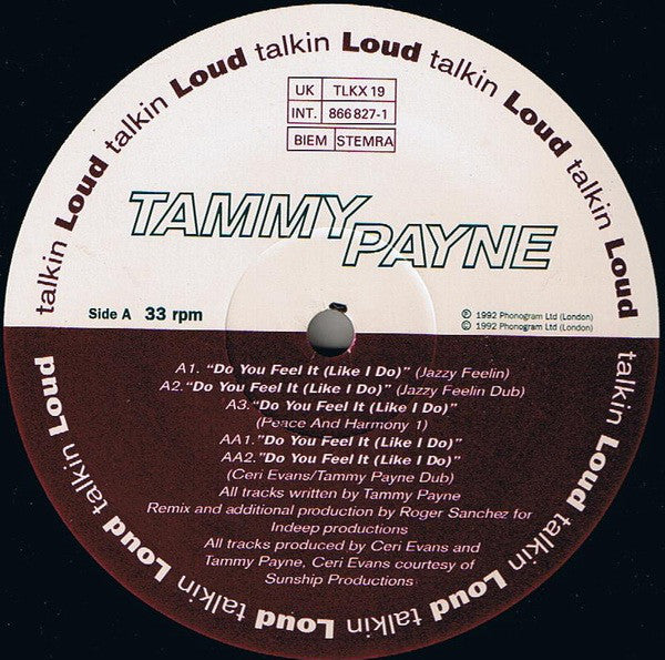 Tammy Payne : Do You Feel It (Like I Do) (12")