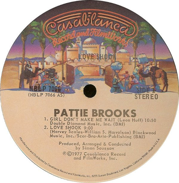 Pattie Brooks And The Simon Orchestra : Love Shook (LP, Album)