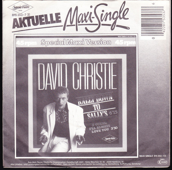 David Christie : Rally Down To Sally's (7")