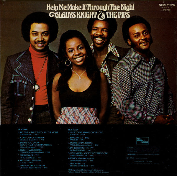 Gladys Knight And The Pips : Help Me Make It Through The Night (LP, Comp, Gra)