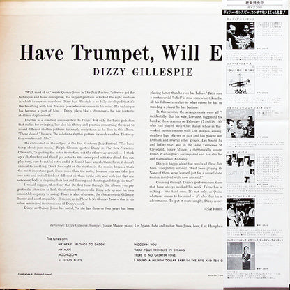 Dizzy Gillespie : Have Trumpet Will Excite (LP, Album, RE)