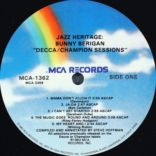 Bunny Berigan : Decca/Champion Sessions (LP, Comp)