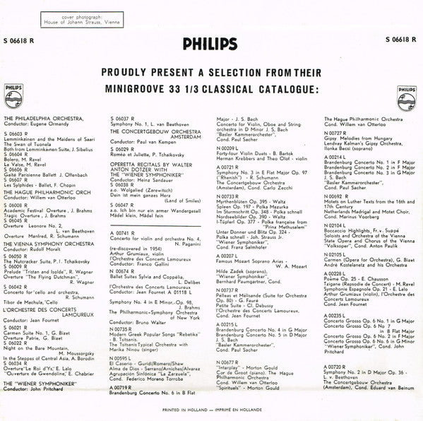 The Philadelphia Orchestra, Eugene Ormandy : Joh. Strauss Jr. (10")