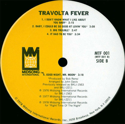 John Travolta : Travolta Fever (2xLP, Comp)