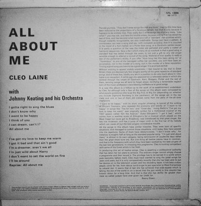 Cleo Laine : All About Me (LP, Album, RE)