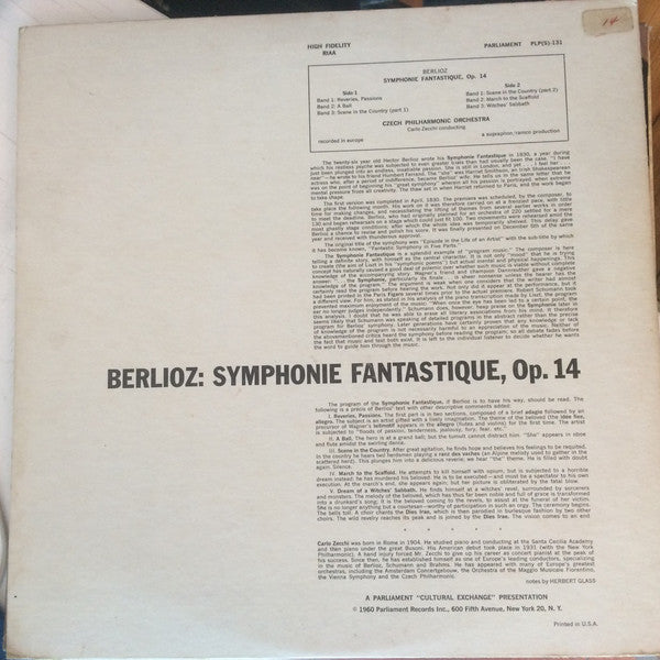 Hector Berlioz : Symphonie Fantastique Op.14 (LP)