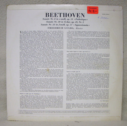 Ludwig van Beethoven, Friedrich Gulda : 3 Klaviersonaten (LP)