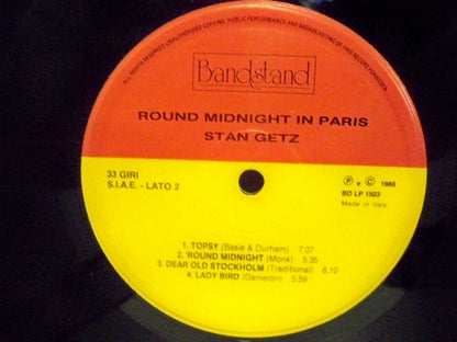 Stan Getz : Round Midnight In Paris (LP, Comp)