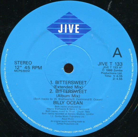 Billy Ocean : Bittersweet (12")