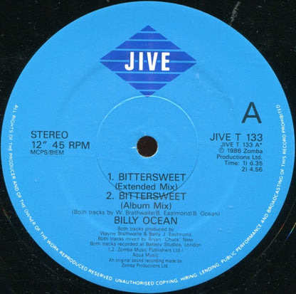 Billy Ocean : Bittersweet (12")