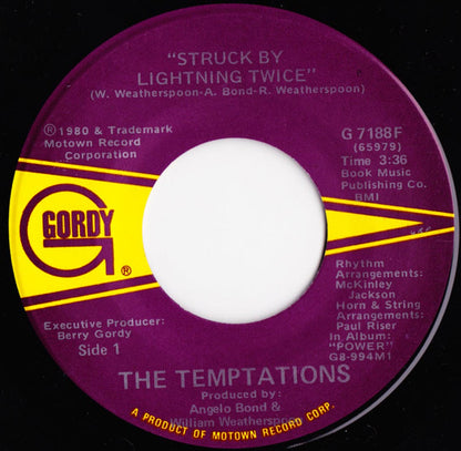 The Temptations : Struck By Lightning Twice (7", Single)