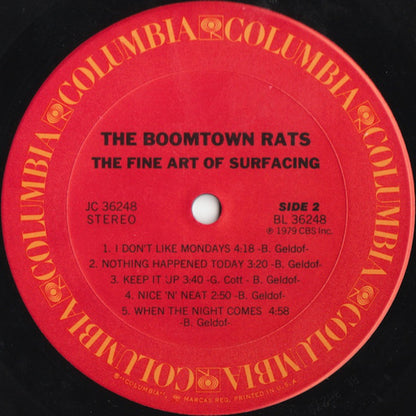 The Boomtown Rats : The Fine Art Of Surfacing (LP, Album, San)