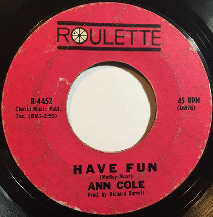 Ann Cole : Don't Stop The Wedding (7", Single, RP, Styrene)