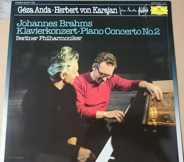 Johannes Brahms - Géza Anda, Herbert Von Karajan, Berliner Philharmoniker : Klavierkonzert · Piano Concerto No. 2 (LP, RE)