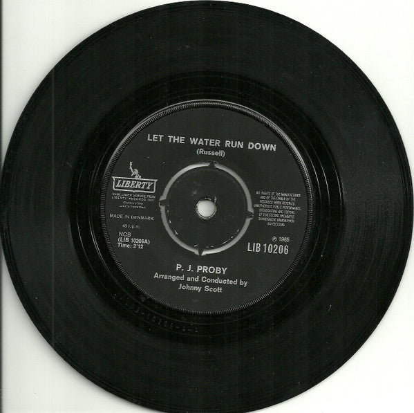 P.J. Proby : Let The Water Run Down (7", Single)