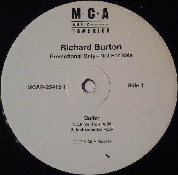 Richard Burton (4) : Baller (12", Single, Promo)