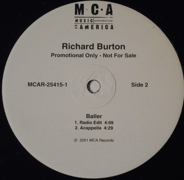 Richard Burton (4) : Baller (12", Single, Promo)