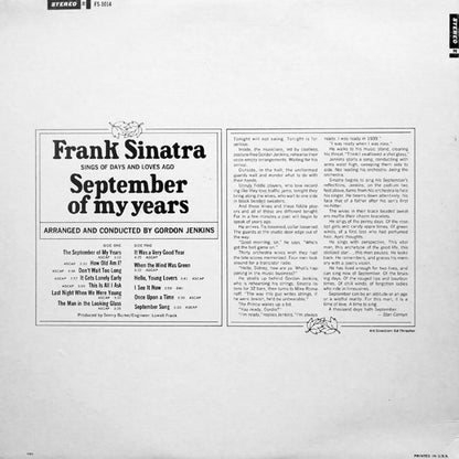 Frank Sinatra : September Of My Years (LP, Album)