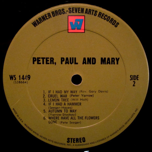 Peter, Paul & Mary : Peter, Paul And Mary (LP, Album, RP, Pit)