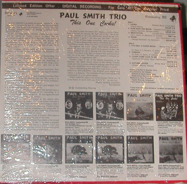 The Paul Smith Trio : This One Cooks (LP)