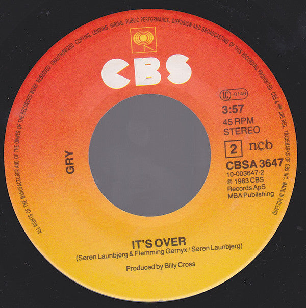 Gry (3) : In The Night / It's Over (7", Single)