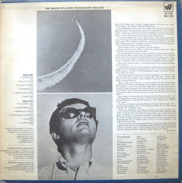 Mason Williams : The Mason Williams Phonograph Record (LP, Album, Ter)