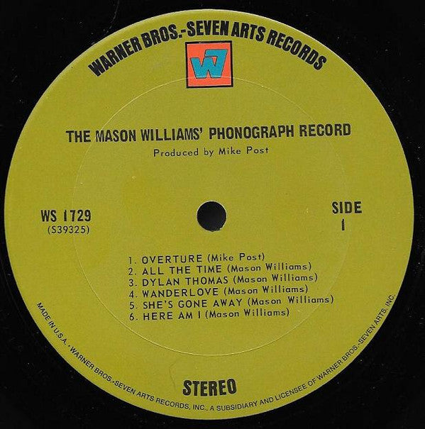 Mason Williams : The Mason Williams Phonograph Record (LP, Album, Ter)