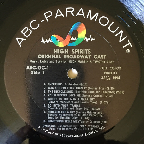 Beatrice Lillie, Tammy Grimes, Edward Woodward : High Spirits (LP, Mono, Gat)