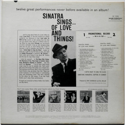 Frank Sinatra : Sinatra Sings...Of Love And Things (LP, Album, Comp, Mono)