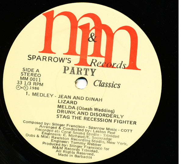 Mighty Sparrow : Sparrow's Party Classics (LP)