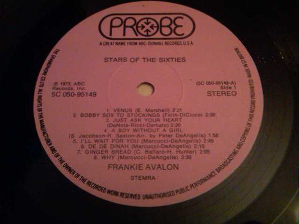 Frankie Avalon : Stars Of The Sixties (LP, Comp)