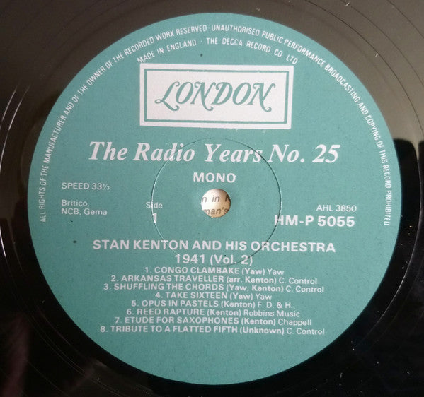 Stan Kenton And His Orchestra : 1941 Vol.2 (LP, Mono)