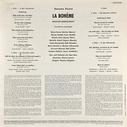 Giacomo Puccini : La Boheme (Grosser Querschnitt In Italienischer Sprache) (LP)