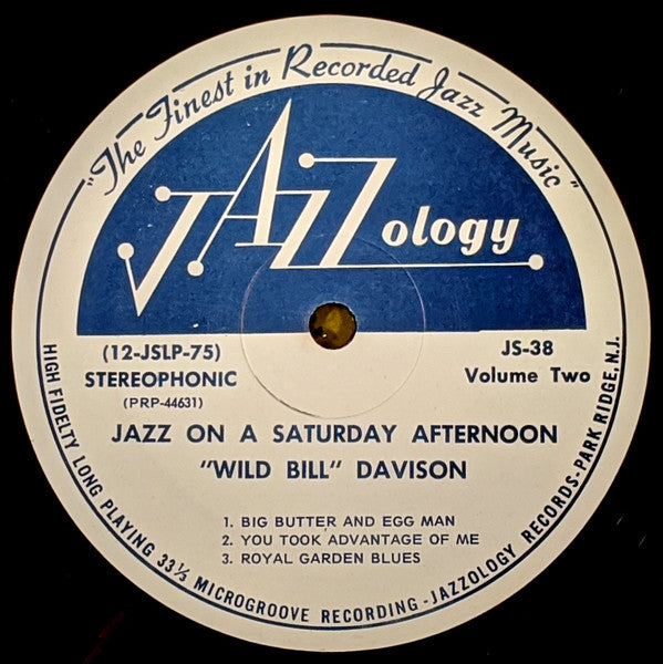 Wild Bill Davison : Jazz On A Saturday Afternoon, Vol. II (LP)