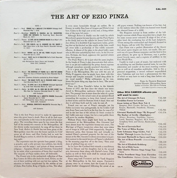 Ezio Pinza : The Art Of Ezio Pinza (LP)