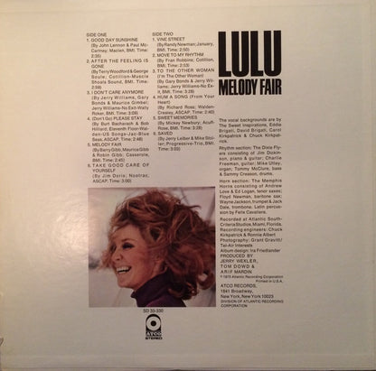 Lulu : Melody Fair (LP, Album, Mon)