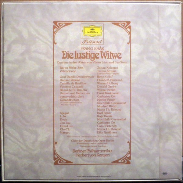 Franz Lehár, Berliner Philharmoniker, Herbert von Karajan : Die Lustige Witwe (2xLP)