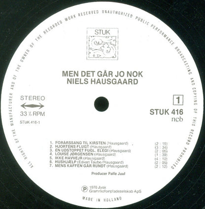 Niels Hausgaard : Men Det Går Jo Nok (13 Almindelige Viser) (LP, Album)