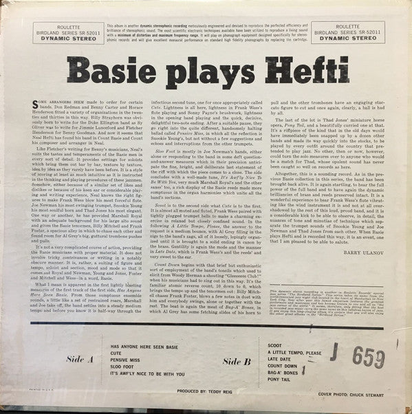 Count Basie Orchestra : Basie Plays Hefti (LP, Album, RE)