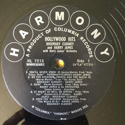 Rosemary Clooney And Harry James (2) : Hollywood Hits (LP, Comp, Mono, RE)