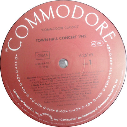 Various : Town Hall Concert 1945 (LP, Comp, RE)