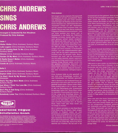 Chris Andrews (3) : Sings Chris Andrews (LP)