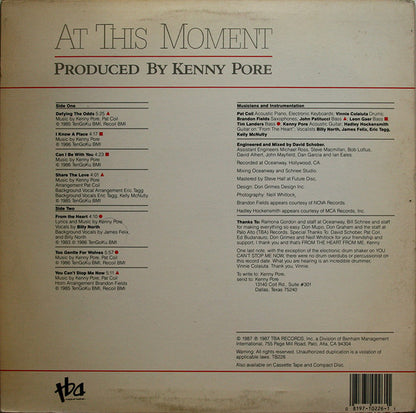 Kenny Pore : At This Moment (LP, Album)