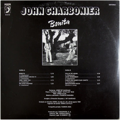 John Charbonier : Bonita (LP, Album)