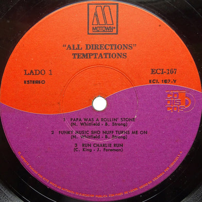 The Temptations : All Directions (LP, Album, RE)