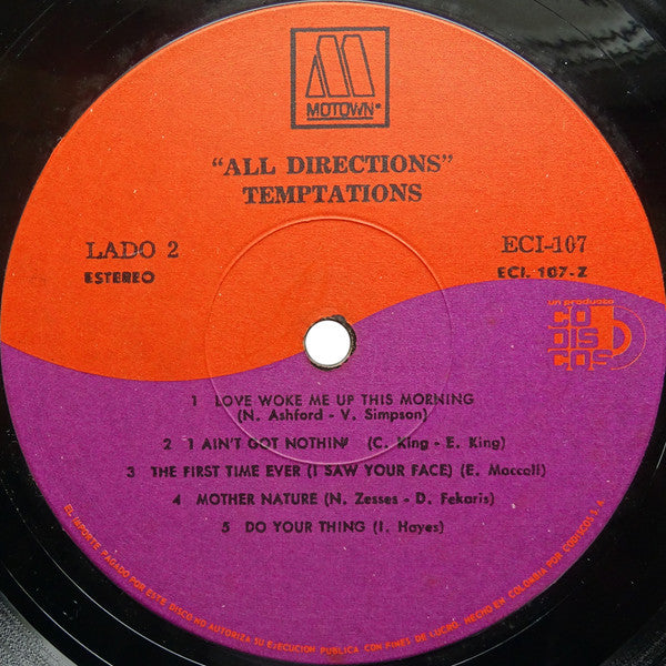 The Temptations : All Directions (LP, Album, RE)