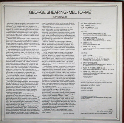 George Shearing, Mel Tormé : Top Drawer (LP, Album)